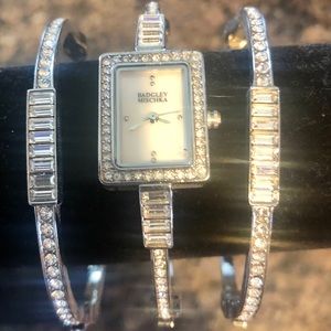 Beautiful Badgley Mischka crystal watch set.